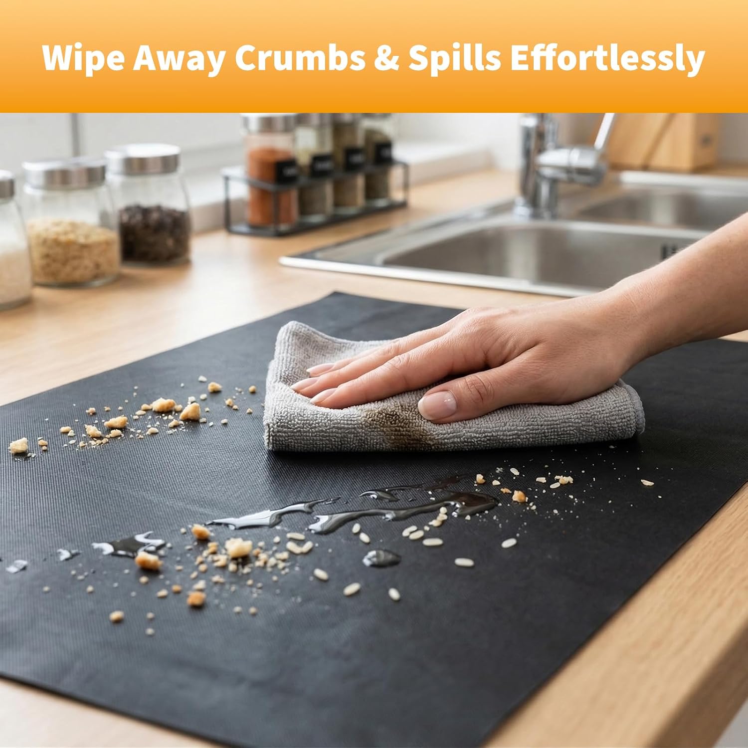 Oven Liners for Bottom of Oven, 2 Pack Non-Stick Large Heavy Duty Mats, Reusable Liners Protects Ovens Bottom from Spills and Grease, Easy to Clean, Ideal for Gas, Electric, Toaster Ovens