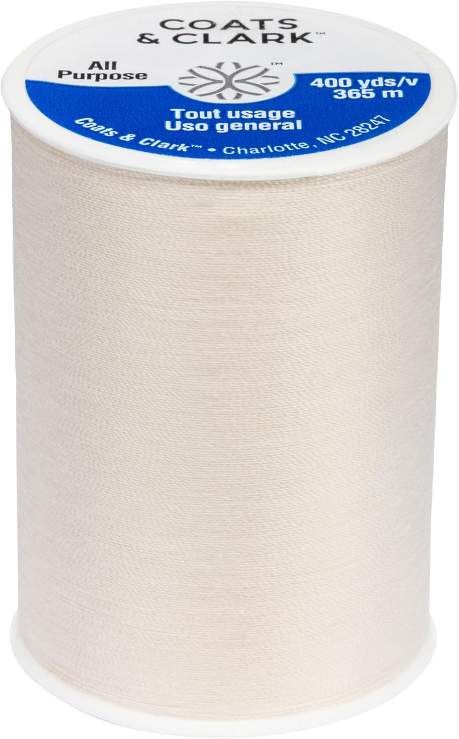 Coats & Clark All Purpose Sewing Thread, 400 Yards, 6-Pack, Natural