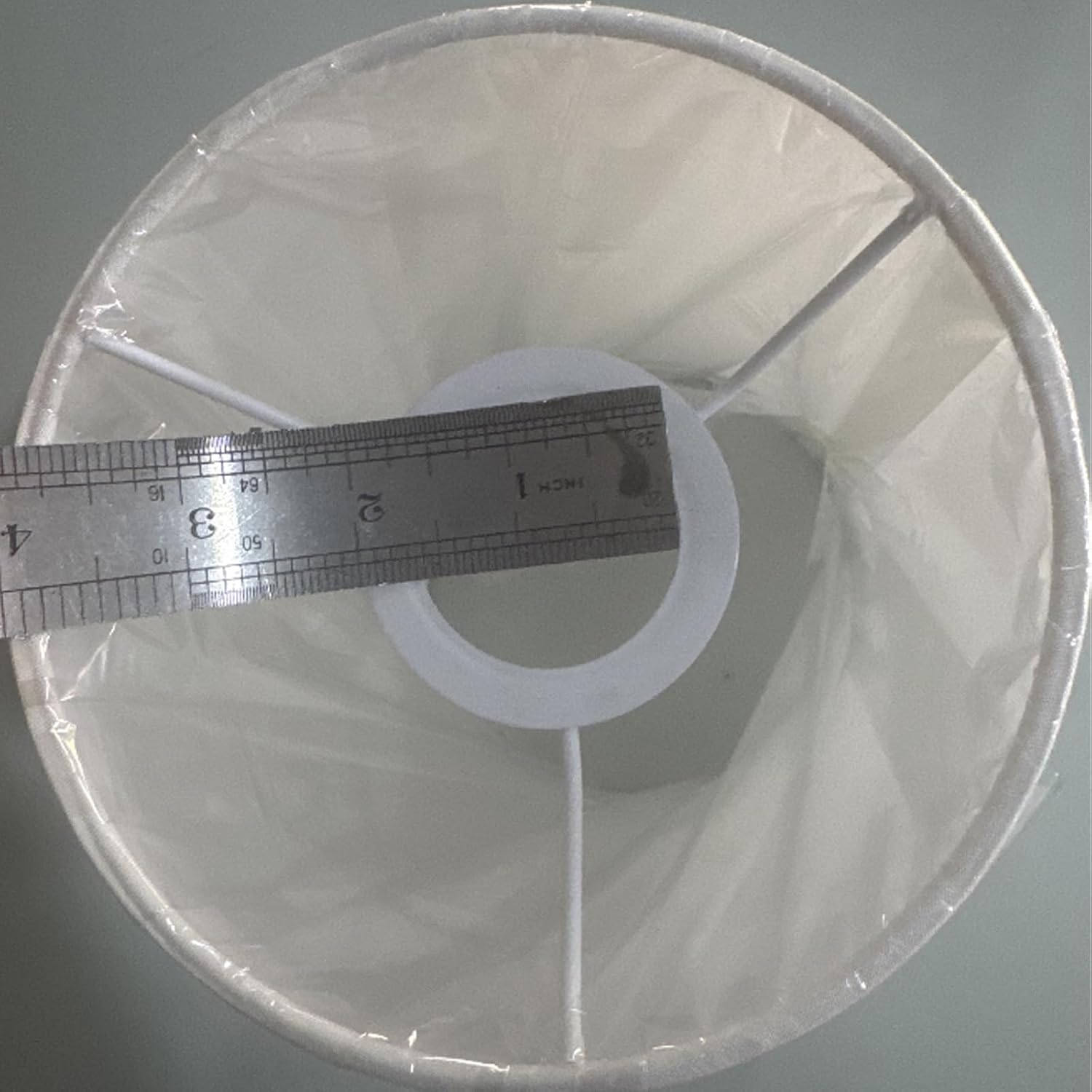 MY MIRONEY Cylindrical Lampshades White Linen Drum Lamp Shades Modern Style Lampshade Cover Replacement for Floor Lamp, Table Lamp, Bedside Lamp, 1.64" Screw Thread Diameter