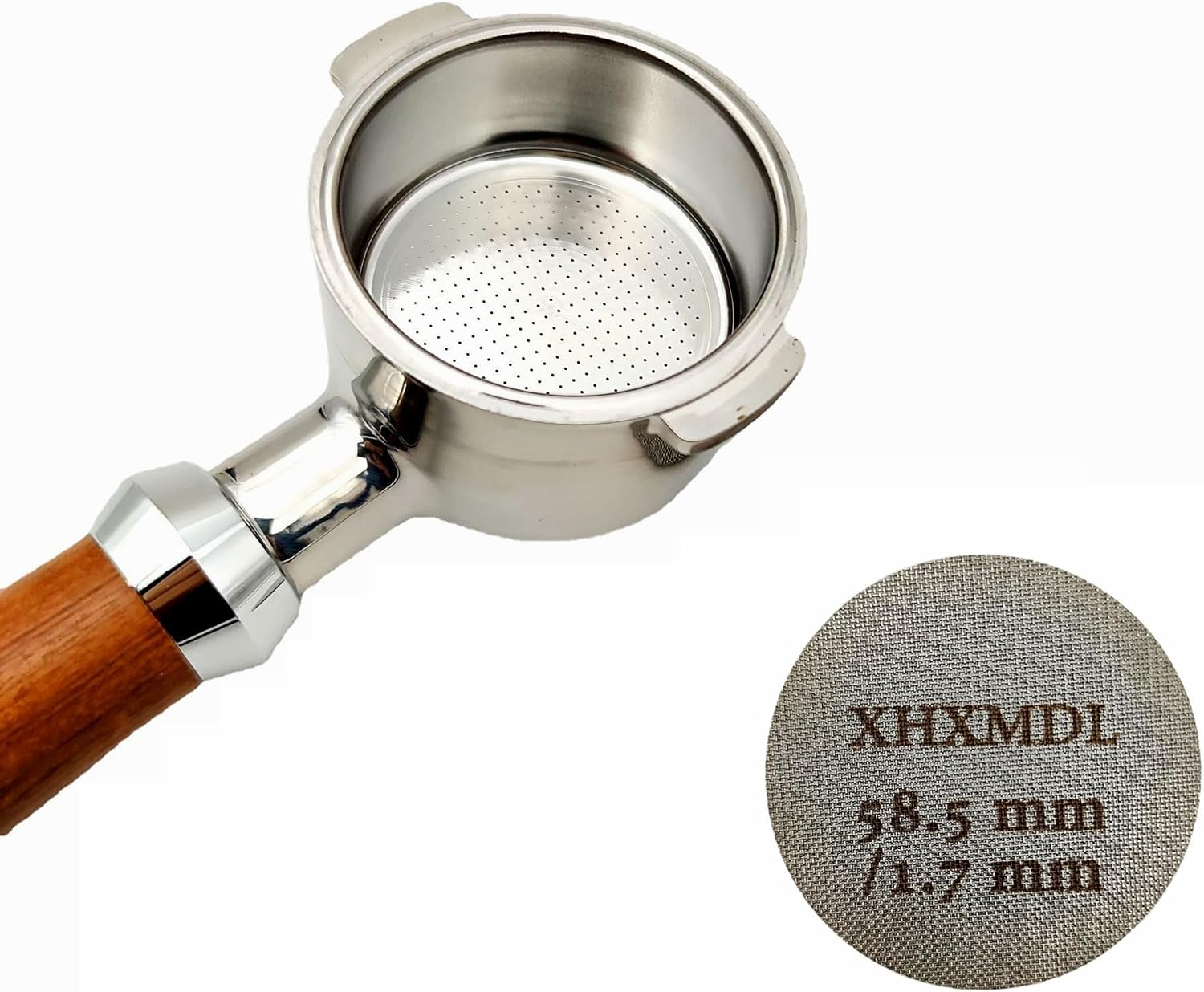 Espresso Puck Screen 2Packs 58mm-58.5mm, Espresso Filter for 58mm Portafilter Filter Basket, Reusable Espresso Screen with 1.7mm Thickness 150μm 316 Stainless Steel image 3