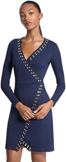 Women's Astor Stud Long Sleeve Wrap Mini Dress