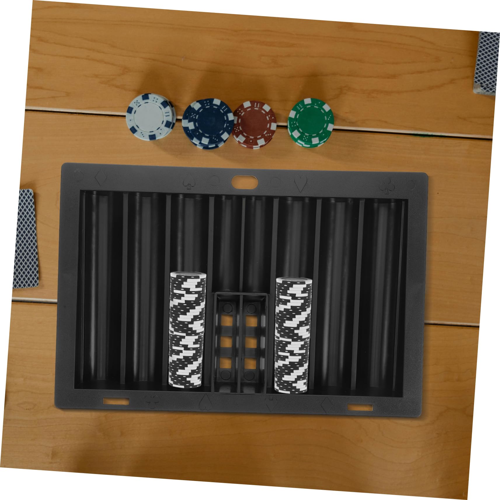 Yardwe Tragbarer Pokerchip Ständer Acryl Transparent Robuster Chiphalter Kompakt für Pokerfans Spielabende Vielseitiges Pokertablett zur Chipaufbewahrung und Transport