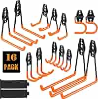 Dorisy 16 Pack Steel Wall Mount Garage Storage Hooks with
