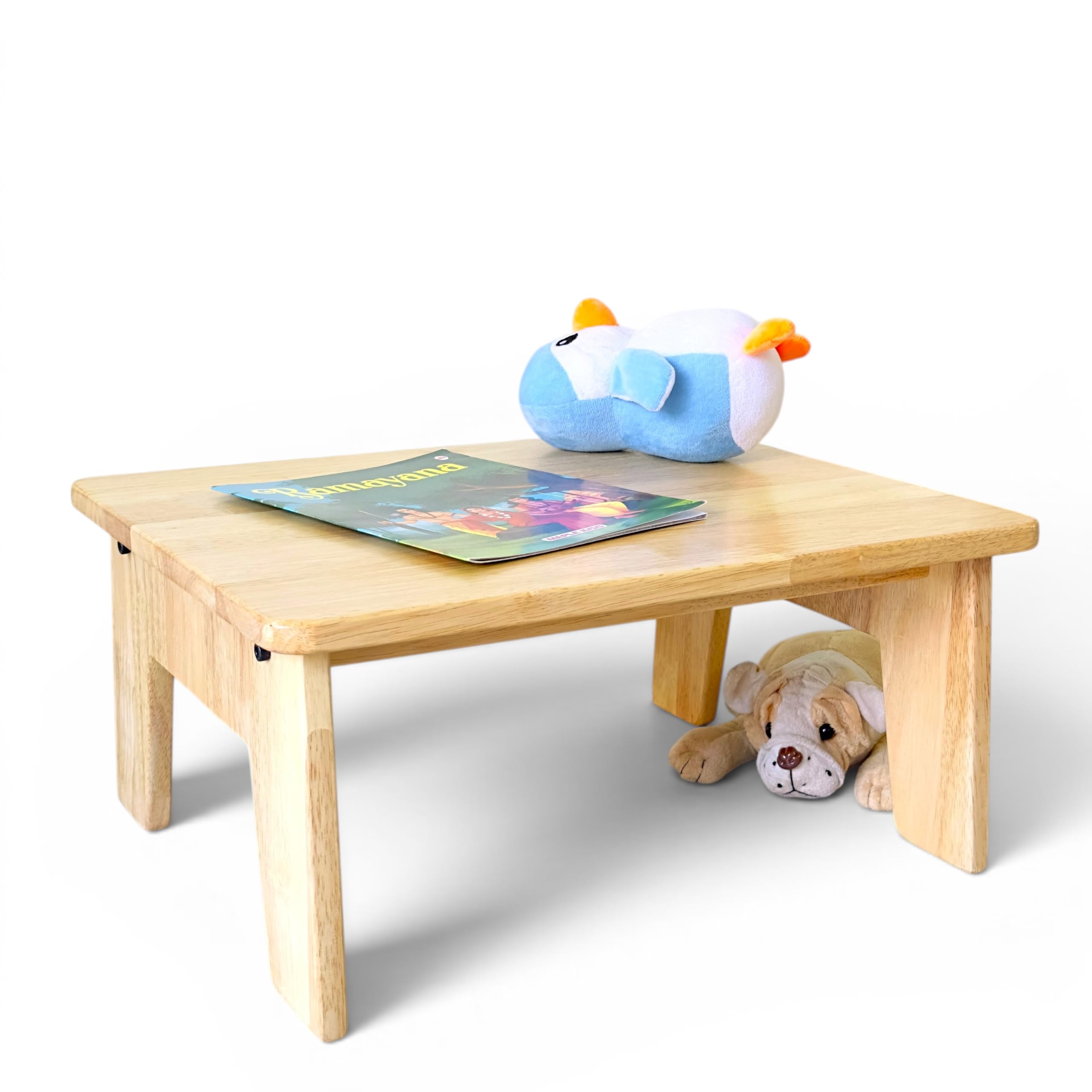 Rustic Lumber Design Studio Classic Chowki | Montessori Chowki | Wooden Chowki-image-41