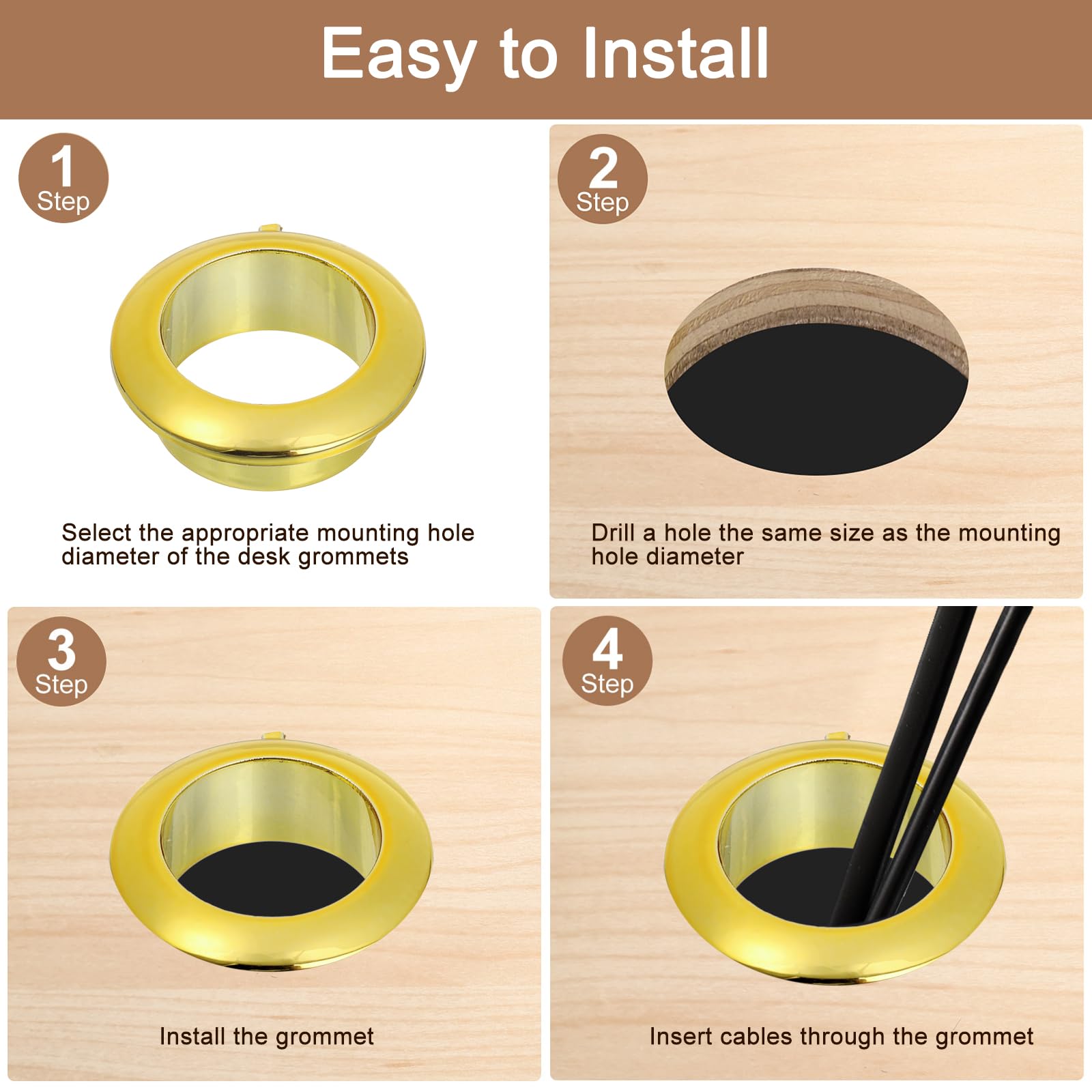 QUARKZMAN - 20 Passe-câbles En Nylon Ronds - Diamètre 25 Mm, Pour Câbles Et Fils - Protection Contre Les Bords Tranchants - Noir