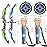TEMI 2 Pack Set Kids Archery Bow Arrow Toy Set Outdoor Hunting Play with 2 Bow 20 Suction Cup Arrows 2 Target & 2 Quiver, LED Light Up Function Toy, Outdoor Toys for Kids, Boys & Girls Ages 3-12