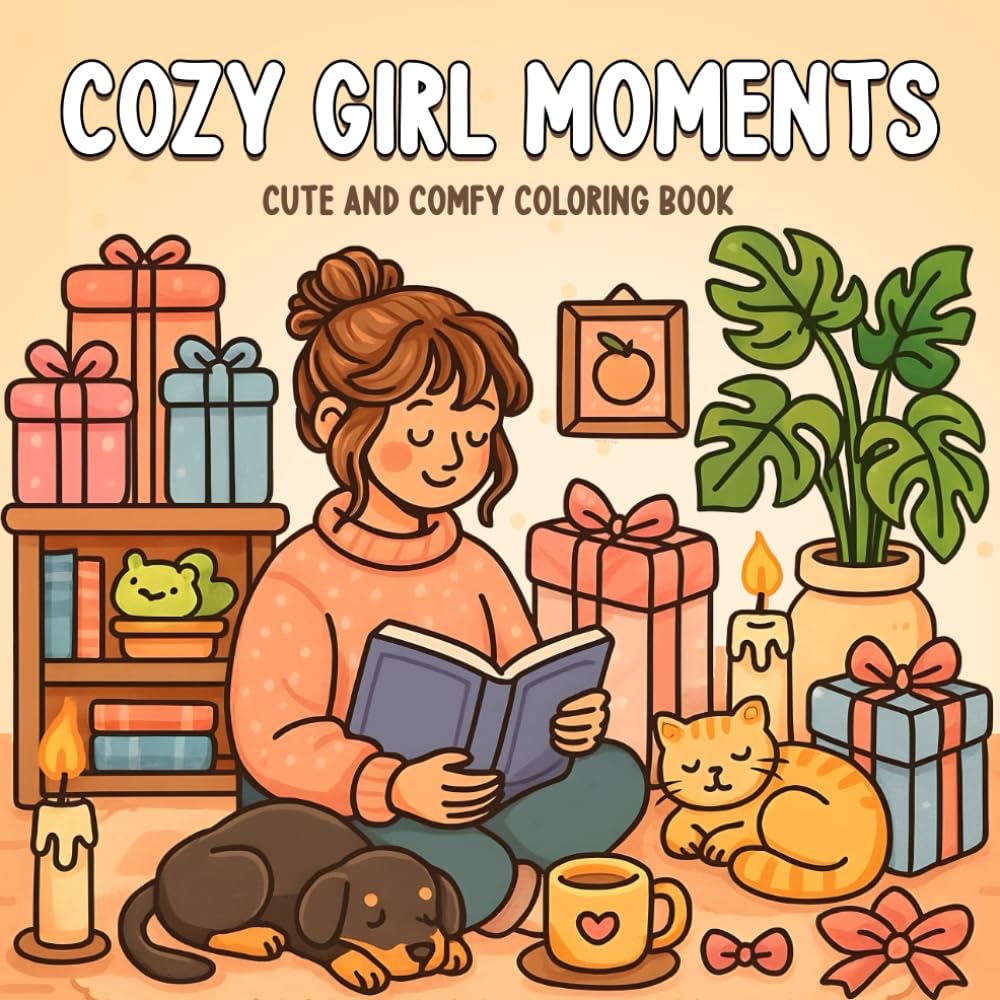 Cozy Girl Moments: Coloring Book for Adults and Teens Featuring Cute & Girly Scenes for Relaxation