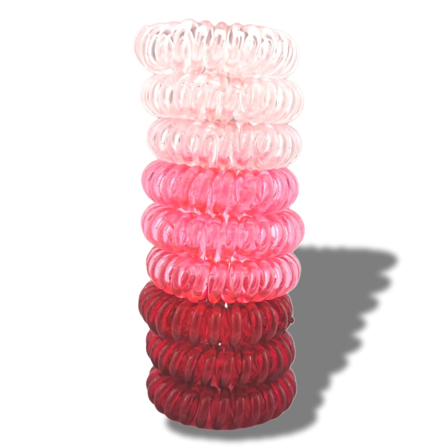 GIRLSKART 9 Pieces Spiral Hair Ties for Curly, Straight