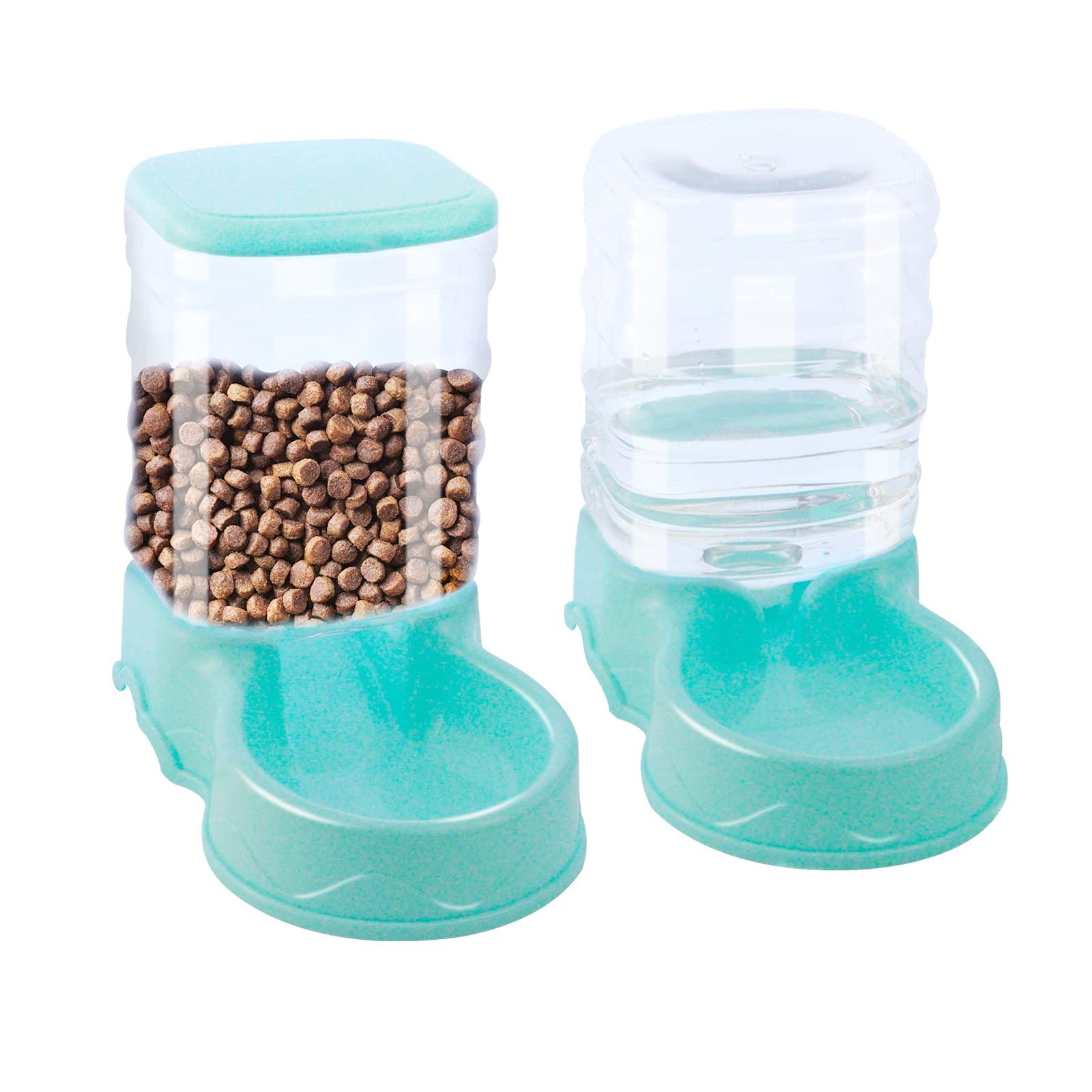 WYBG 2 Pack Automatic Cat Feeder and Water Dispenser Self Feeding