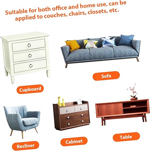 Miniatura 8 de DOITOOL 4 almohadillas antideslizantes para rieles de muebles, almohadillas antideslizantes de 30 pulgadas para muebles reclinables, almohadillas de