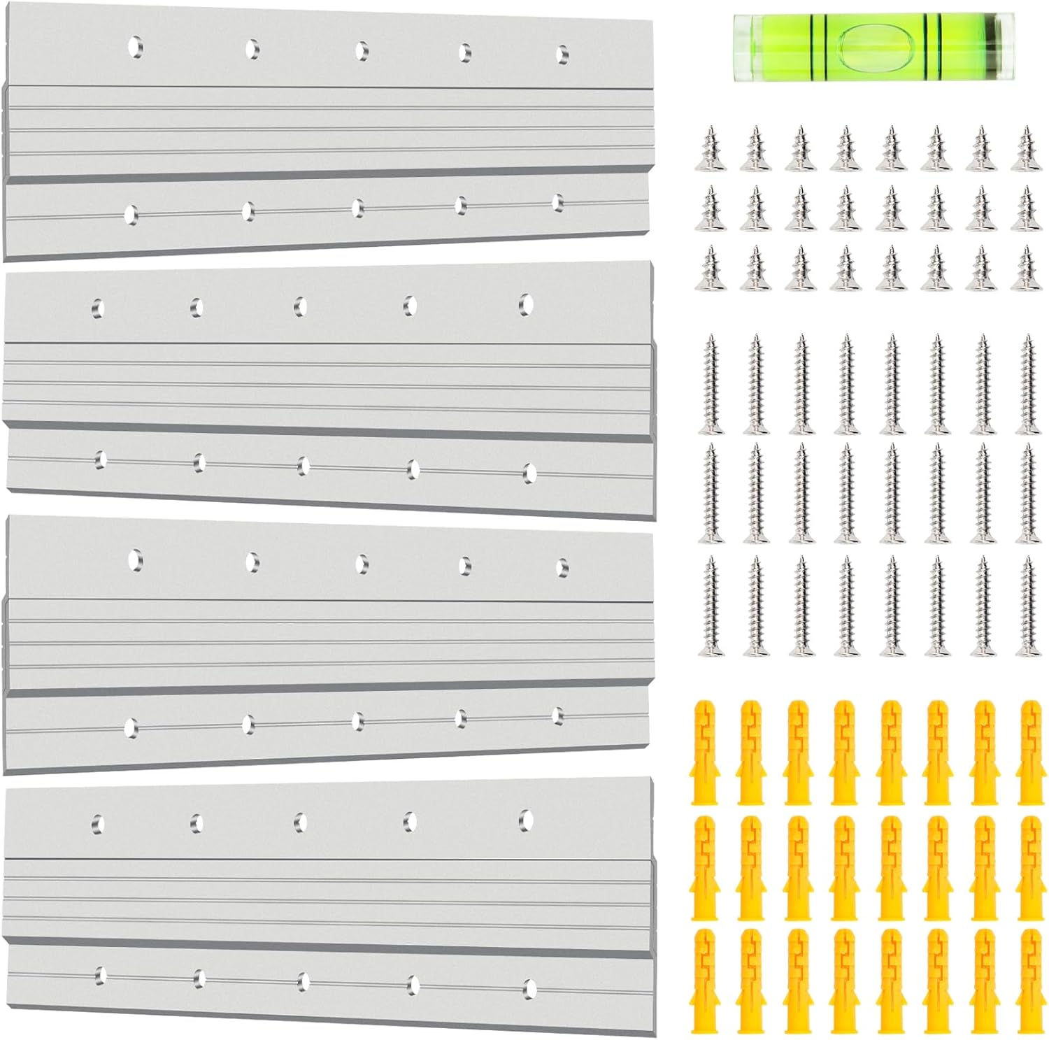 4 Pairs French Cleat Picture Hanger, Luxiv Metal Mounting Bracket for