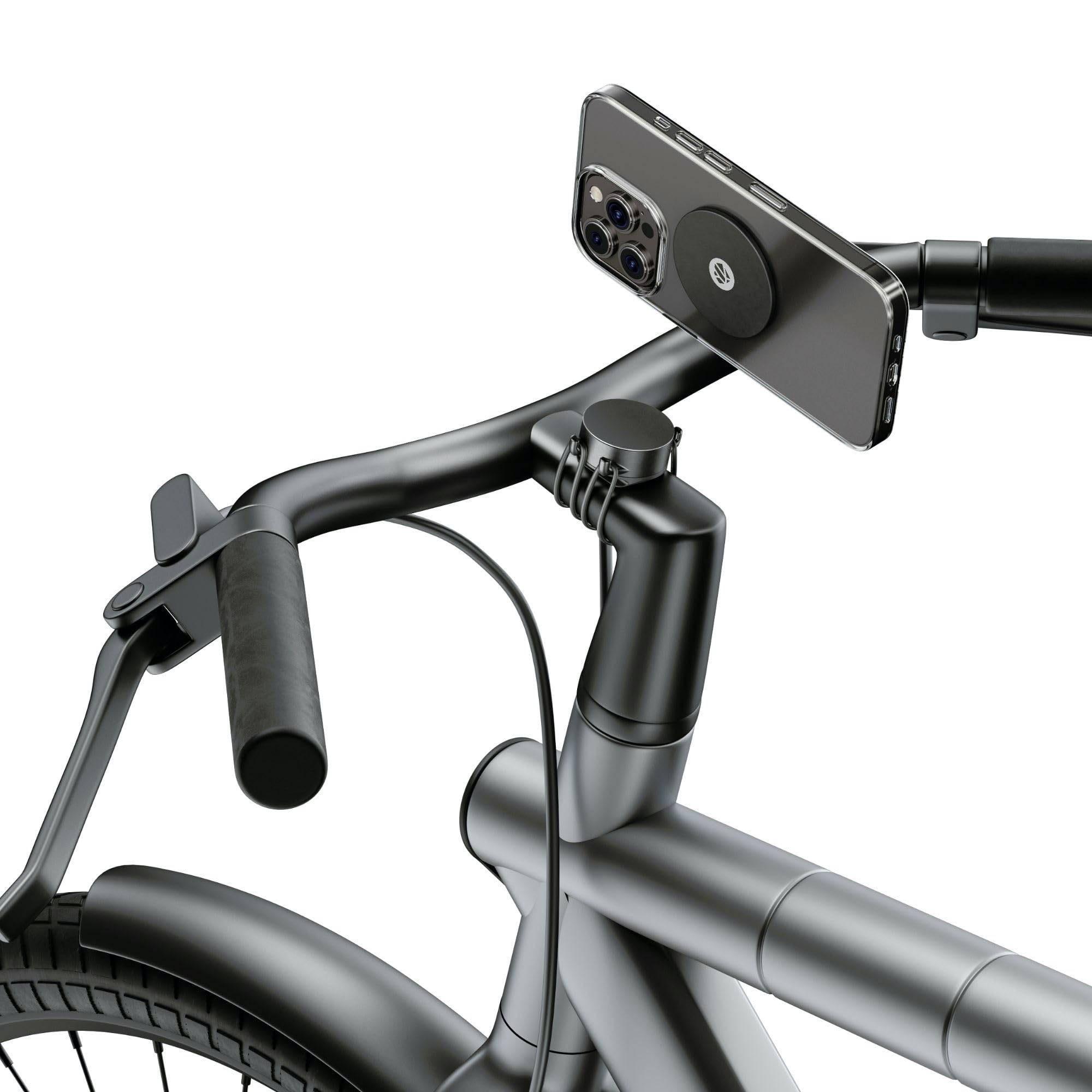Shapeheart Support Téléphone Vélo Magnétique - Pose et Retire en Une Main - Fixation Guidon Universelle pour VTT, Moto, Trottinette - Plaque Métallique Incluse - Maintien Stable, Rapide et Amovible