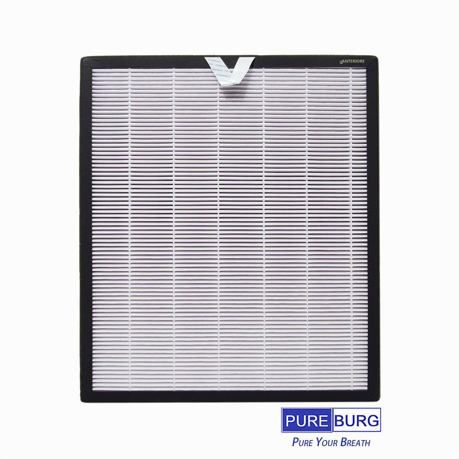 PUREBURG Filtri di Ricambio HEPA Compatibili Con Purificatore d'Aria LEVOIT Vital 100S Smart (Modello: LAP-V102S-WUS), H13 Filtrazione a 3 Stadi Carbone