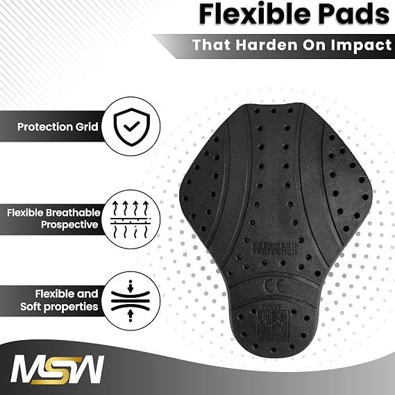 CE 1 Back Armor Protection Pad l Level 1 Approved Armor Pads for Motorcycle Jackets l Level 1 Back Protector.