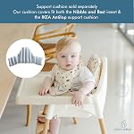 Nibble and Rest Highchair Coussin pour coussin gonflable, Compatible avec IKEA Chaise haute Antilop, Accessoires de chaise haute, Stain-Proof and Essuyable (Coussin) NOT Inclus (contrôles pastel)