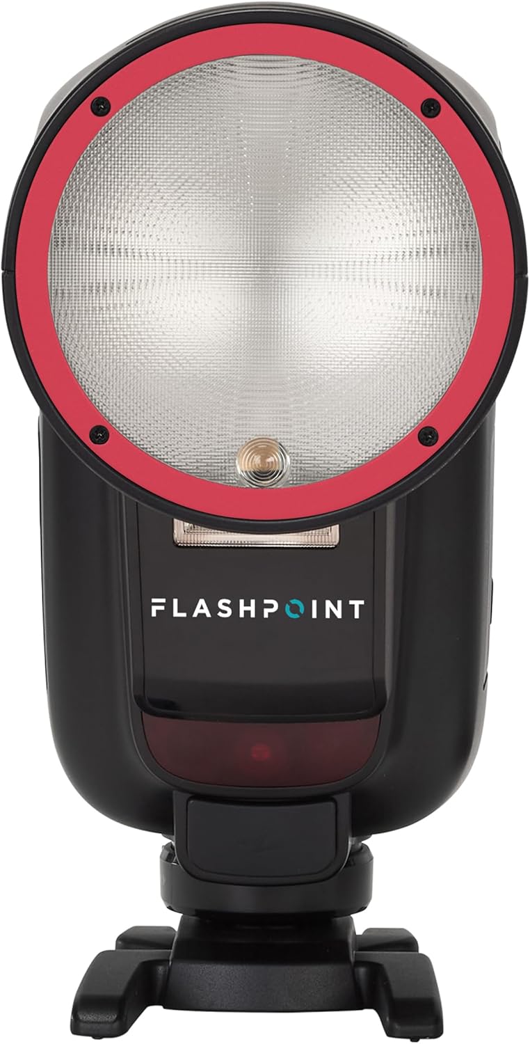 Flashpoint Zoom Li-on X PRO R2 TTL Round Head Camera Flash for Canon, Godox V1Pro-C, 76Ws Speedlight, 2.4G Wireless, 1/8000s HSS, 500 Full Power Shots, 2980mAh Li-ion Battery, Type-C Charging