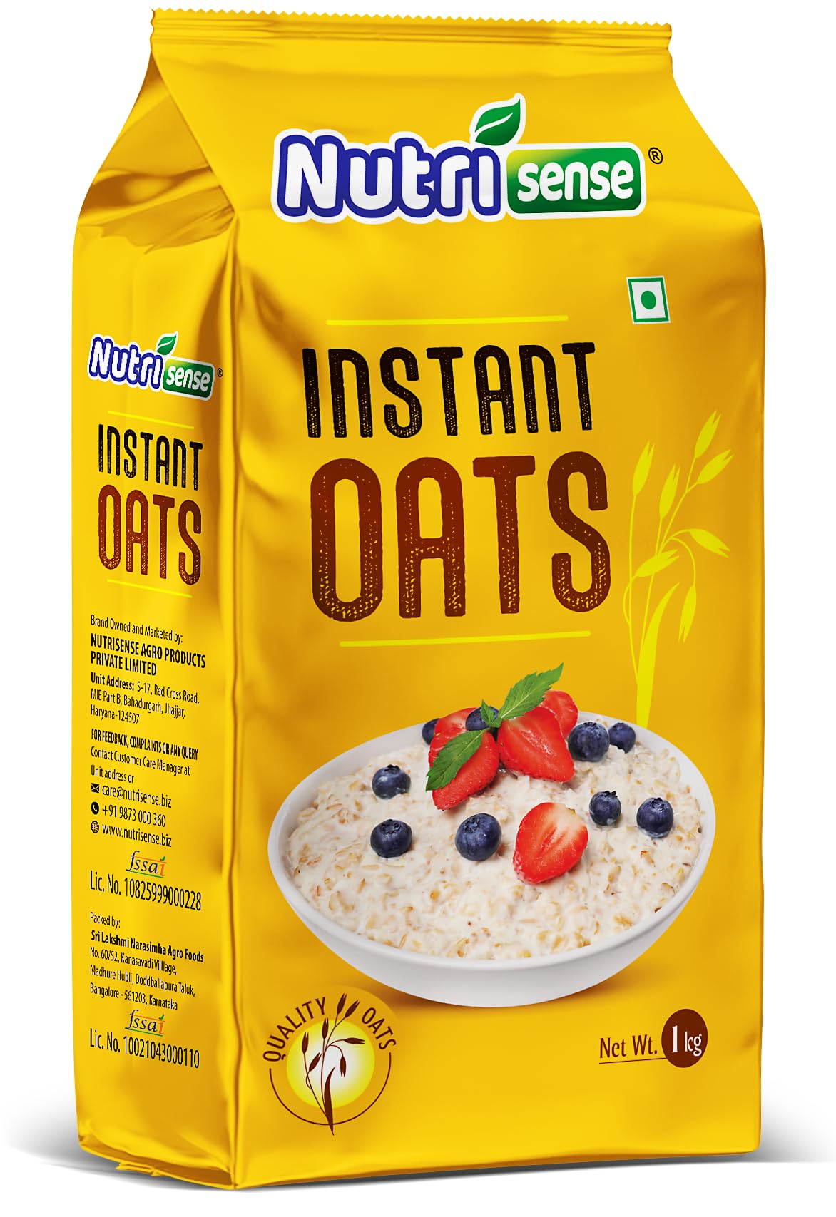 NutriSense Oats, 1kg, Instant Rolled Oats, Wholegrain, High Fibre, Source of Protein, Natural Breakfast-image-43