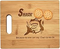 Vista 10 de Tabla de charcutería de tiburón de 13 pulgadas Tablas de cortar hechas a mano Tabla de bambú Grabado con láser Tabla de cortar de tiburón