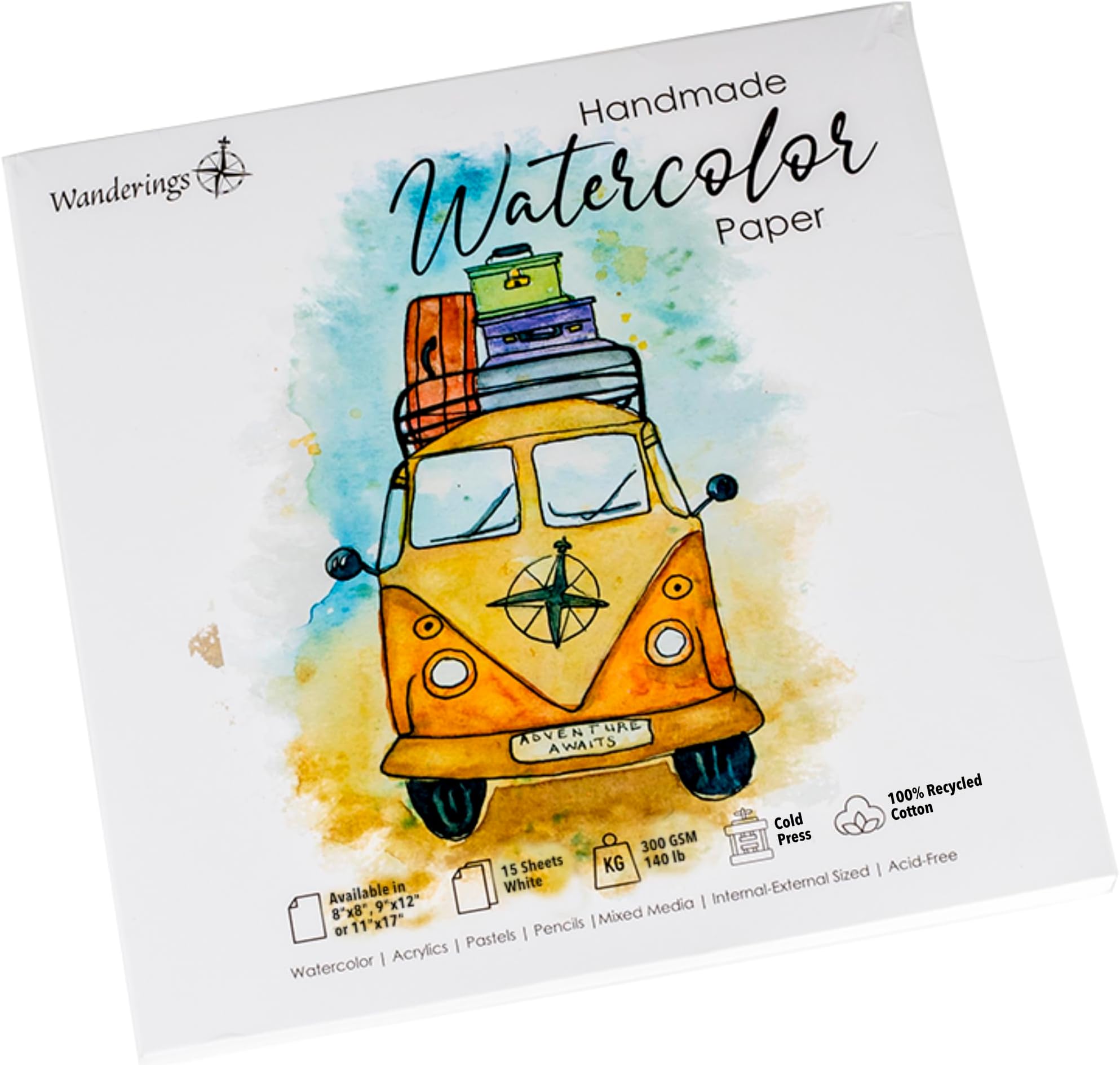 KHADI Lot De 20 Feuilles De Papier Blanc A6W 150 G/m² 10,2 X 15,2