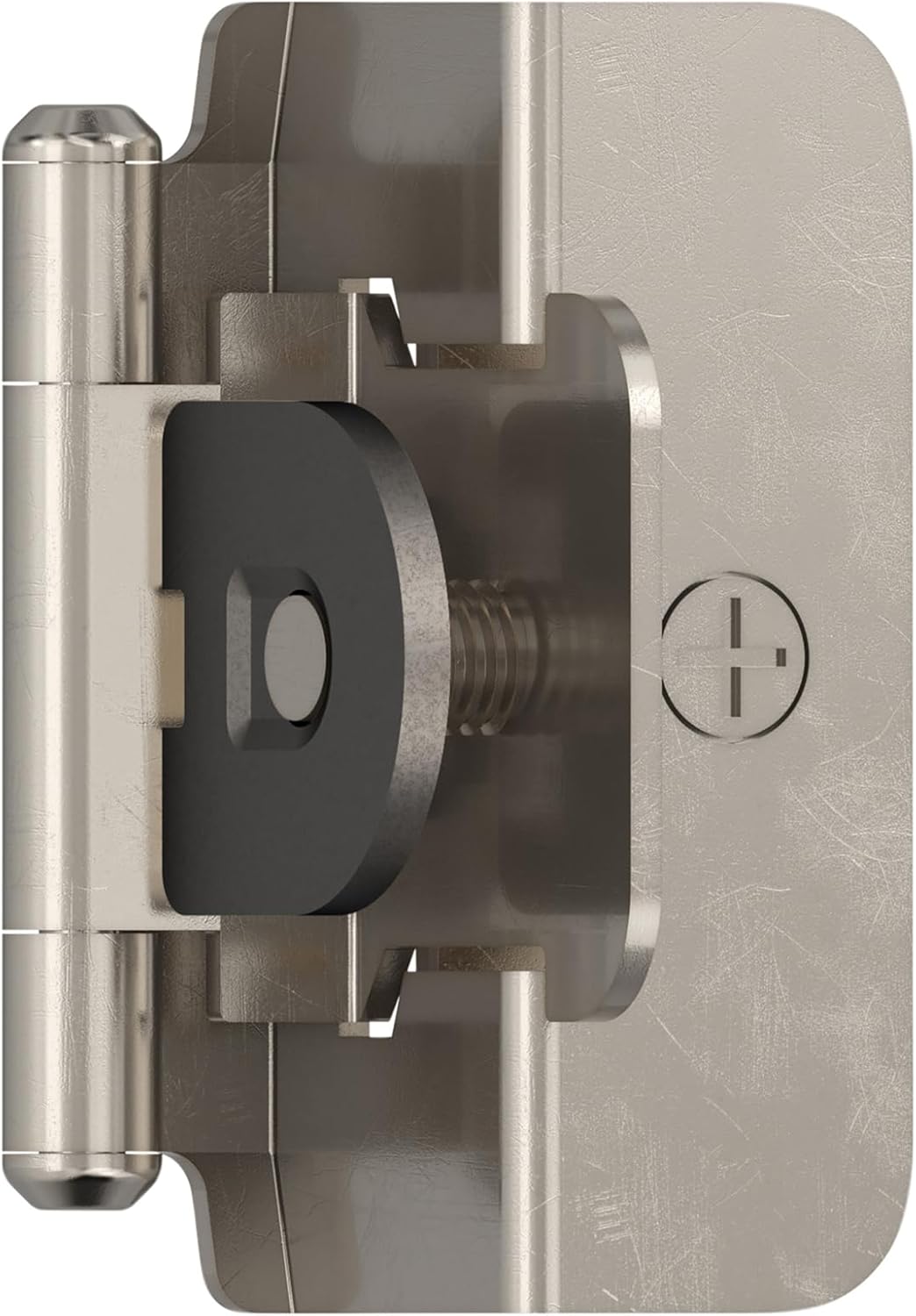 Amerock BPR8704G9 | Cabinet Hinge | 1/2 in (13 mm) Overlay Double Demountable | Sterling Nickel | Kitchen Cabinet Door Hinge | 1 Pair/2 Pack | Functional Hardware