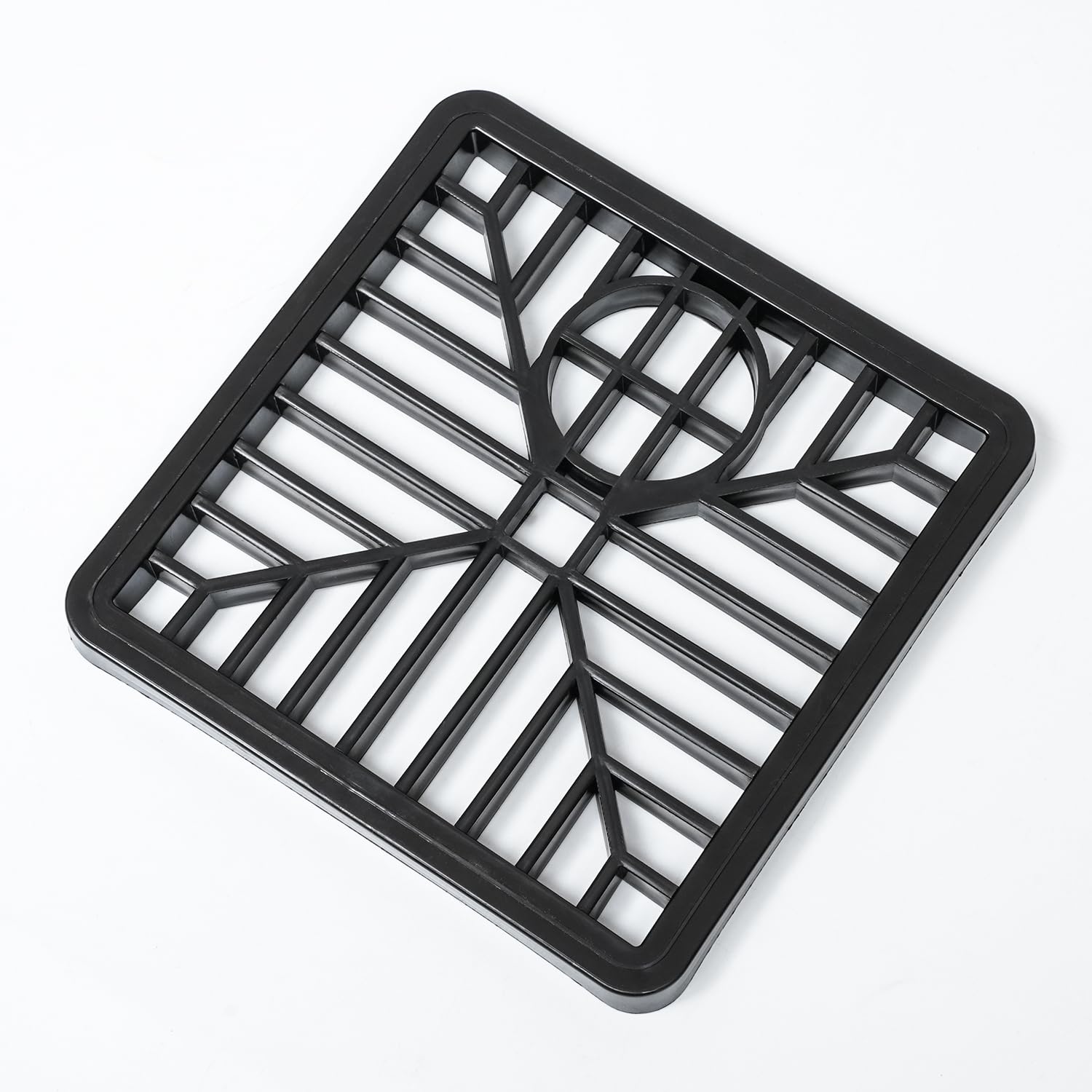 Square Plastic Drain Cover (5.75'' X 5.75'') | Gully Grate Cover for Drains | Outdoor Drain Tidy Cover to Stop Leaves | Outside Square Grid Gutter Covers (1)
