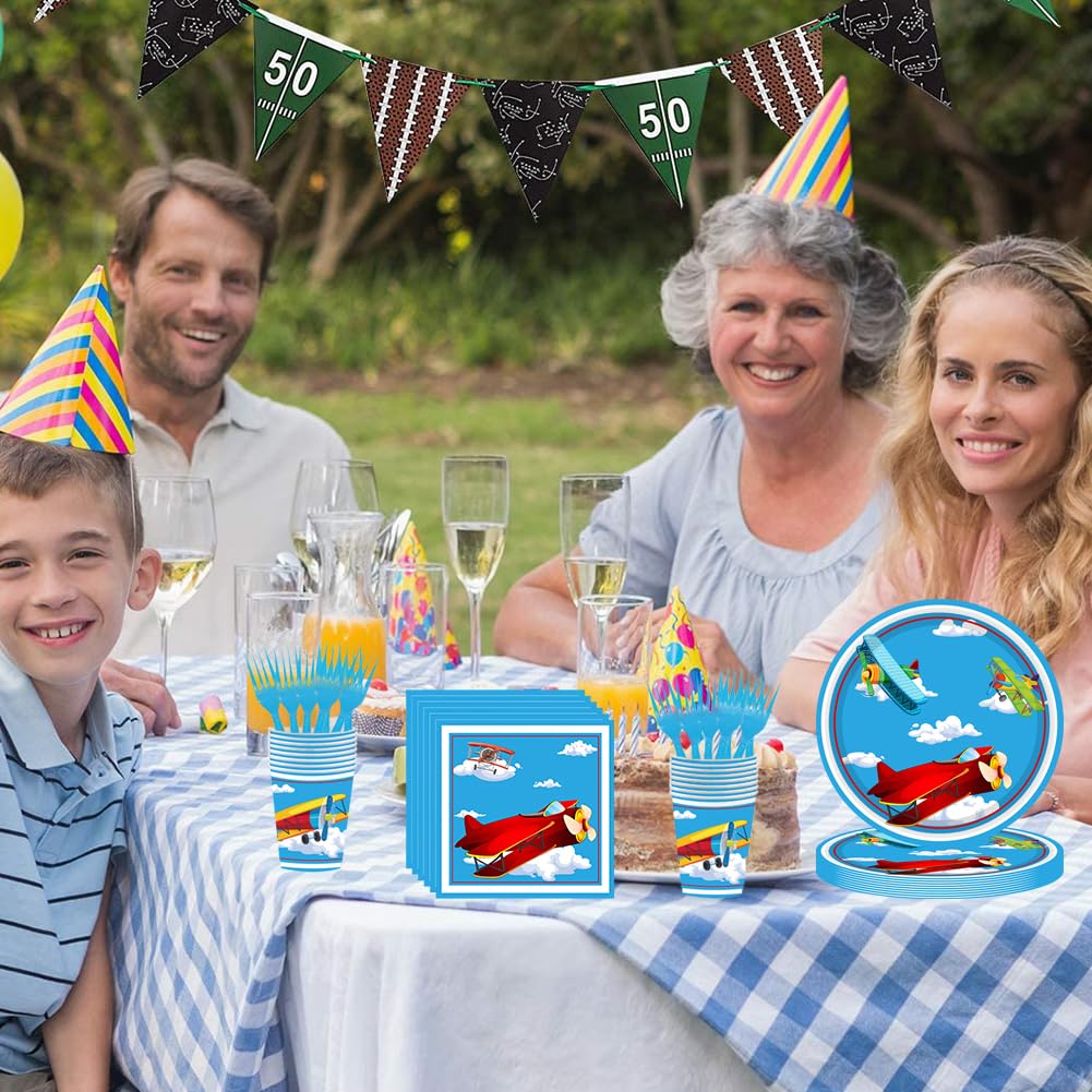 LIL AIRPLANE Papierservietten 33cm – Bunte Mottoservietten Für Kindergeburtstage, Partys & Feiern, 20 Stück