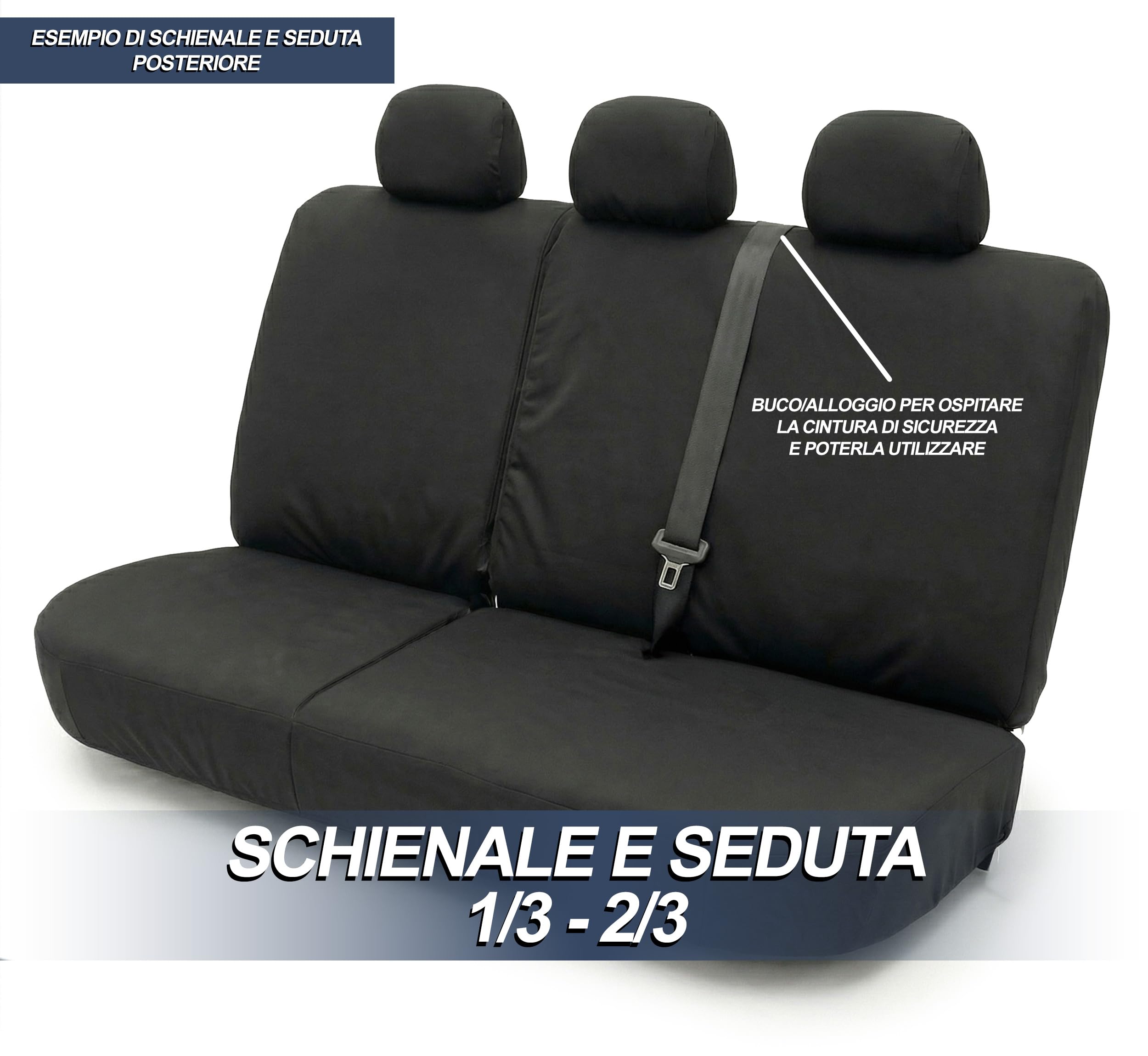 Auto Accessori Lupex Coprisedili Compatibili con 500L (2012 al 2022), Set Anteriori o Completo 13 Pezzi, in Policotone Traspirante MADE IN ITALY (Nero Rosso)