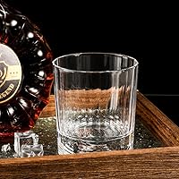 Vista 6 de XIANGBAN Vasos de whisky, vasos de bebida cortados a mano de 10 onzas, vasos de whisky de cristal de cristal, vasos de borbón, vidrio anticuado