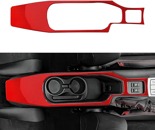 Amazon Airspeed スバルbrz Zc6 トヨタ Gr86 Zn6専用 コンソールカップホルダーパネル カーボンファイバー セントラルコントロールカップホルダーステッカー 内装 パーツ 16 対応 カースタイリングアクセサリー レッド インテリアパネル 車 バイク
