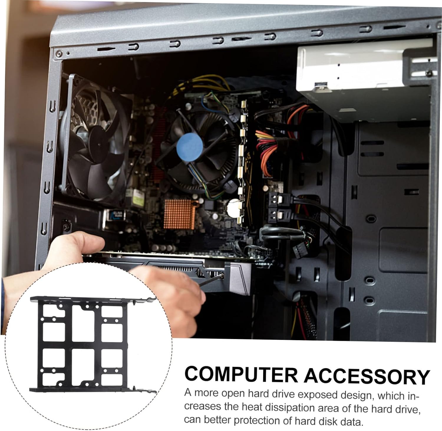 OSALADI 9pcs Hard Drive Bracket for High-Temperature-Resistant Internal Drive Bay Mounting for Easy Installation