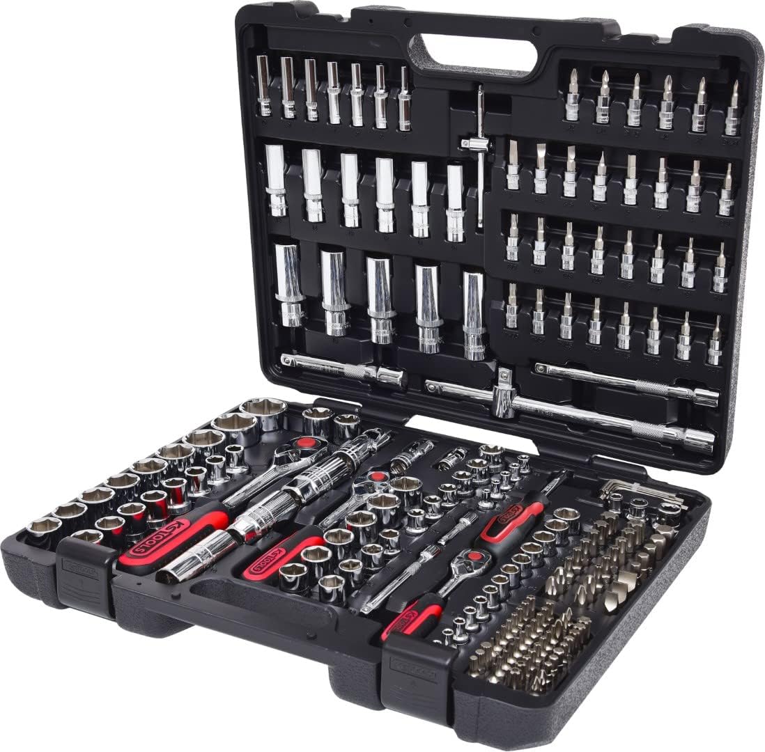SK Hand Tool 1/4" + 3/8" + 1/2" Chromeplus Socket Set, 195 Pcs