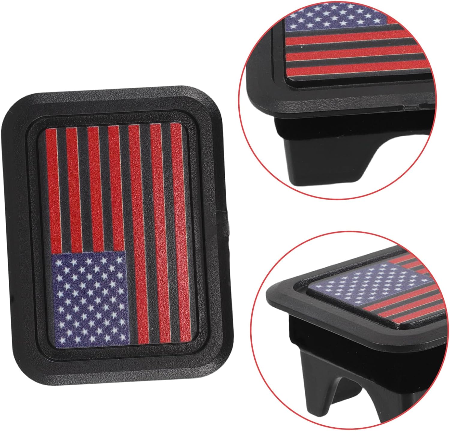 2Pcs Patriotic Bed Rail Plug for Design Easy Installation Towing Accessories Decorative Modification for Truck Bed Tailgate