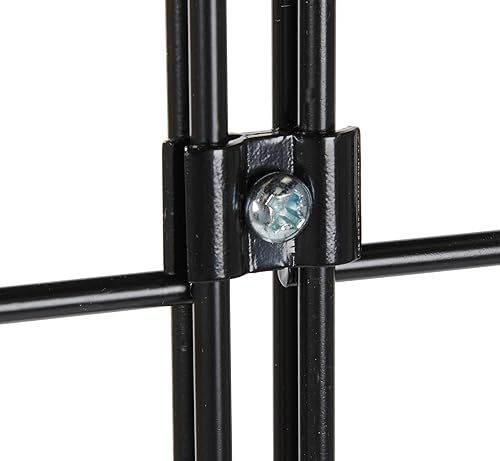 Miniatura 5 de SSWBasics Unidad de góndola de rejilla negra, incluye base y ruedas, unidad de rejilla de 48 pulgadas de largo x 66 pulgadas de alto x 24 pulgadas