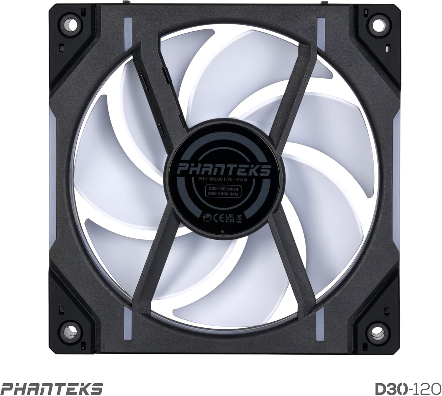 Phanteks PH-F120D30_DRGB_PWM_BK01_3P, Black