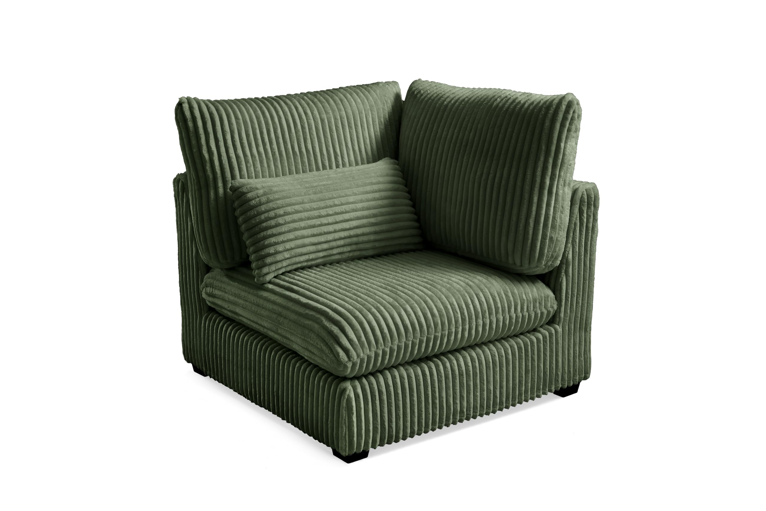 similar,incompleto)))CHIC HOUSE Module for Modular Oversized Couch, Corduroy Customizable Chaise, Chenille Fabric Ottoman for Sectional Sofa, Upholstered Convertible Seater Corner (XL Corner, Plush Corduroy-Green)