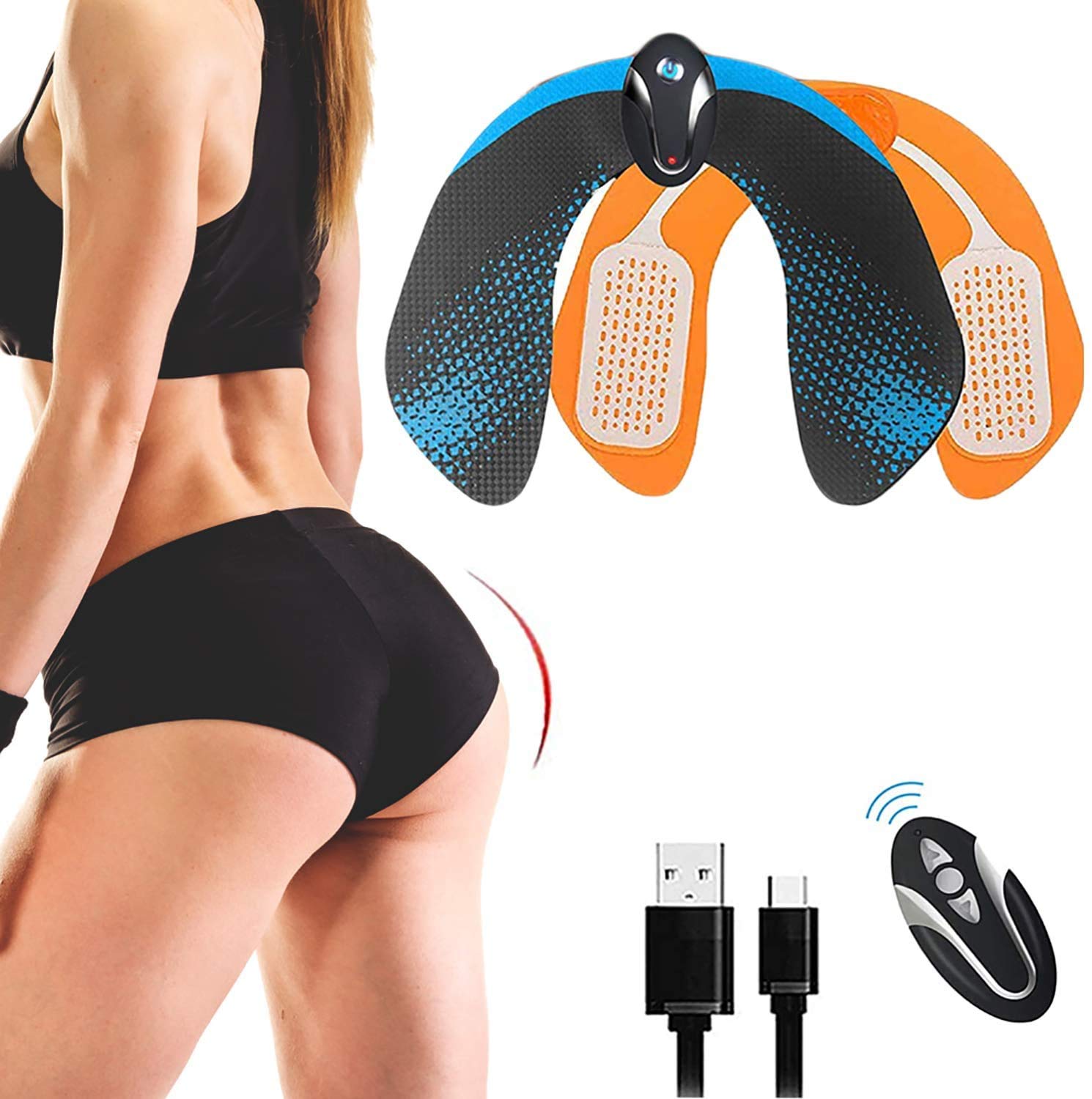 Nowten ABS Stimulator Hips Trainer, Hip Trainer Buttocks Lifting Muscle Stimulator Gear Home Office Workout Equipment Ab Machine for Women Men