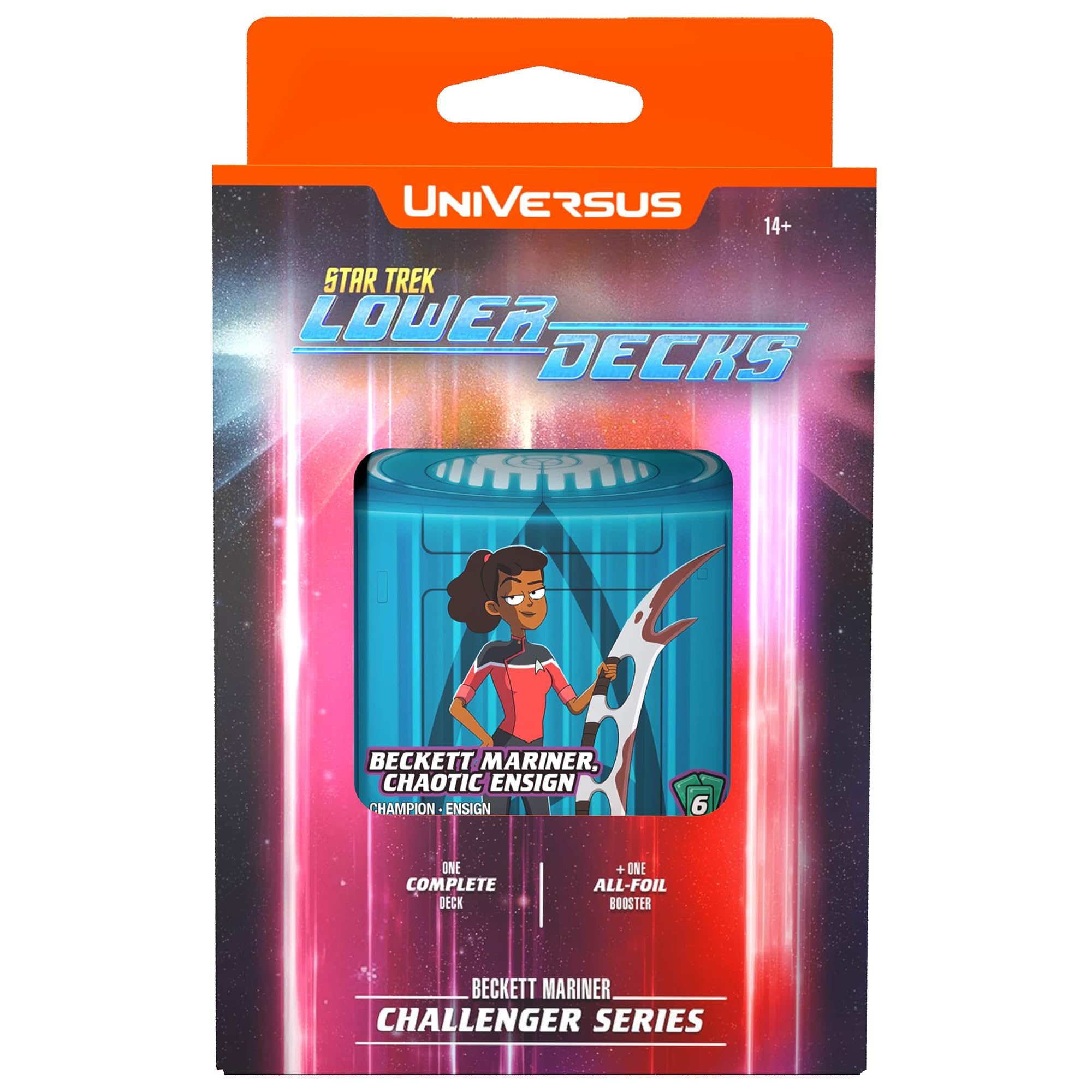 UVS Gamse UniVersus: Star Trek Lower Decks: Challenger Series - Mariner - 63 Card Deck-Building Game, 2 Playable Characters, Ready to Play, 6 Foil/Alt Art Cards, Ages 14+
