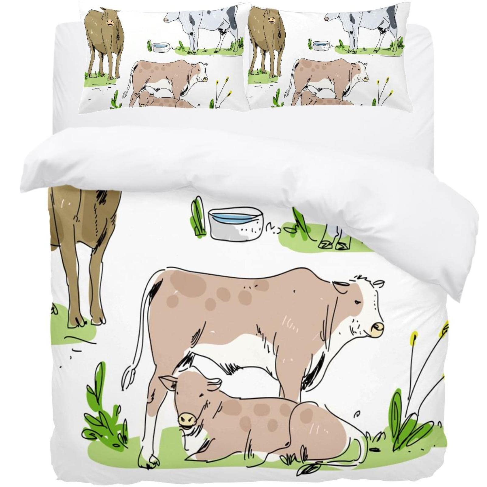 Parure de lit vache de qualité supérieure pour une chambre chic