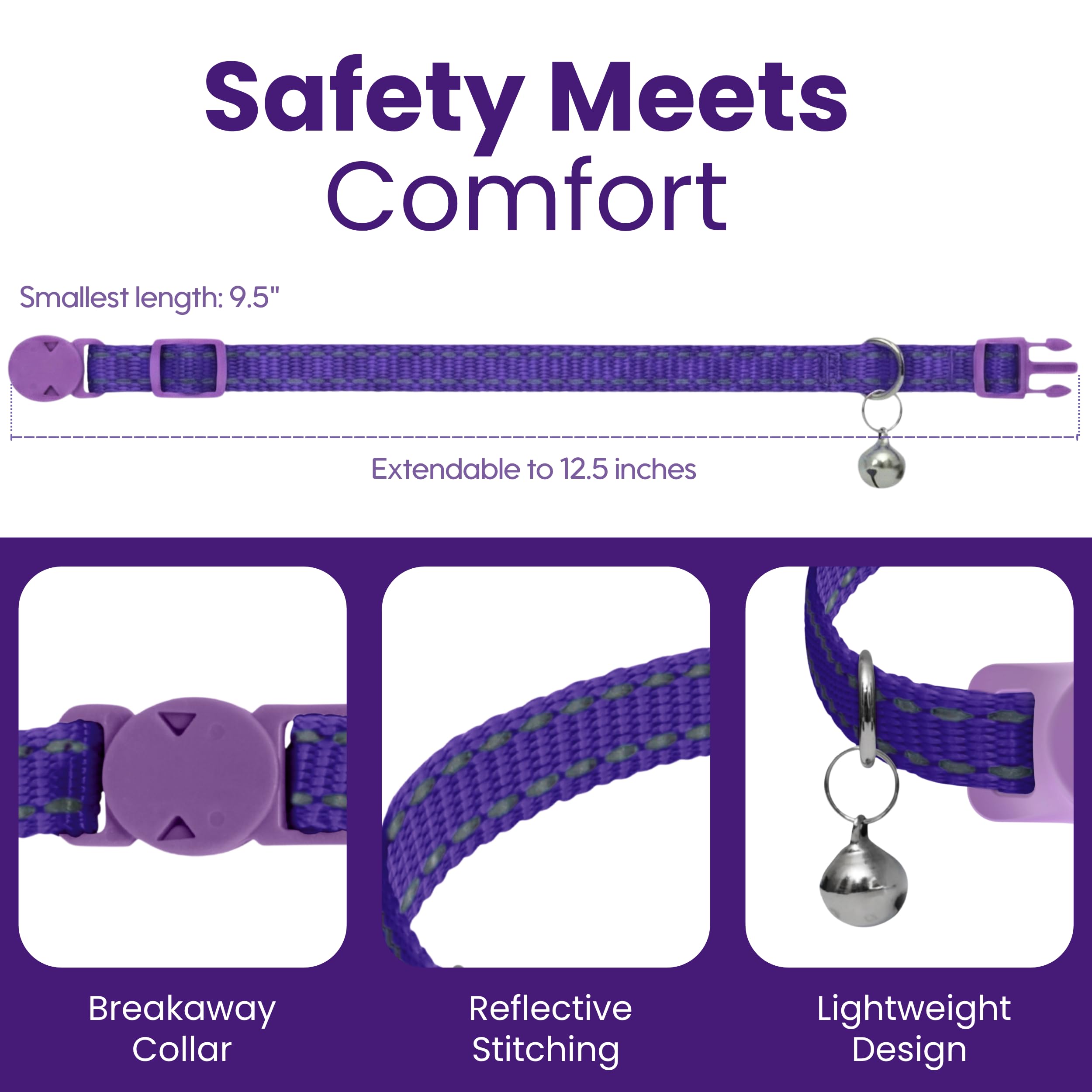 Collier apaisant pour chats sensibles - Formule sans huile essentielle non parfumée - Le système de phéromones le plus sûr et le plus confortable - Dure jusqu'à 60 jours Kitty Kompass