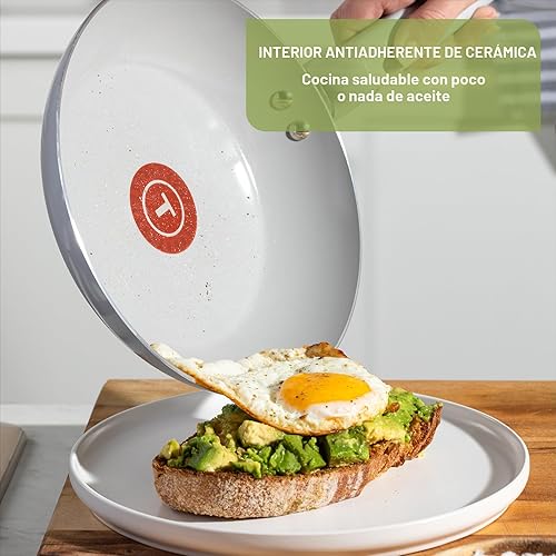 Miniatura 3 de T-Fal Refresh - Juego de utensilios de cocina antiadherentes de cerámica, 20 piezas, apto para horno hasta 350 F, ollas y sartenes de cerámica,