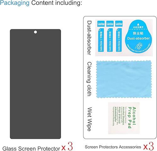 Miniatura 7 de Paquete de 3 protectores de pantalla de privacidad para Pixel 6 [vidrio templado antiespía], Ultra HD, antiarañazos, sin burbujas, vidrio protector