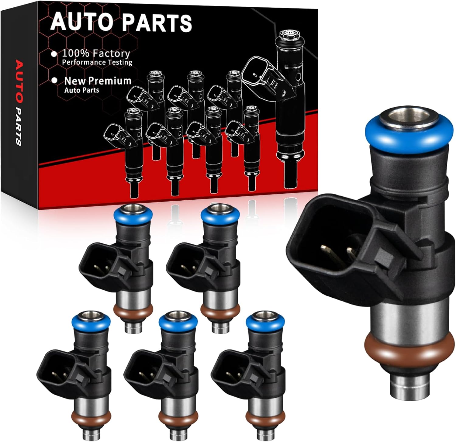 Fuel Injector Fits for:-Ford Edge 2007-2010 Fusion 2010-2012 Flex 2009-2010 Taurus X 2008-2009 Taurus For:-Lincoln MKX MKZ MKT MKS For:-Mazda CX-9 OE:0280158091 62399 7T4Z9F593B(6pcs)