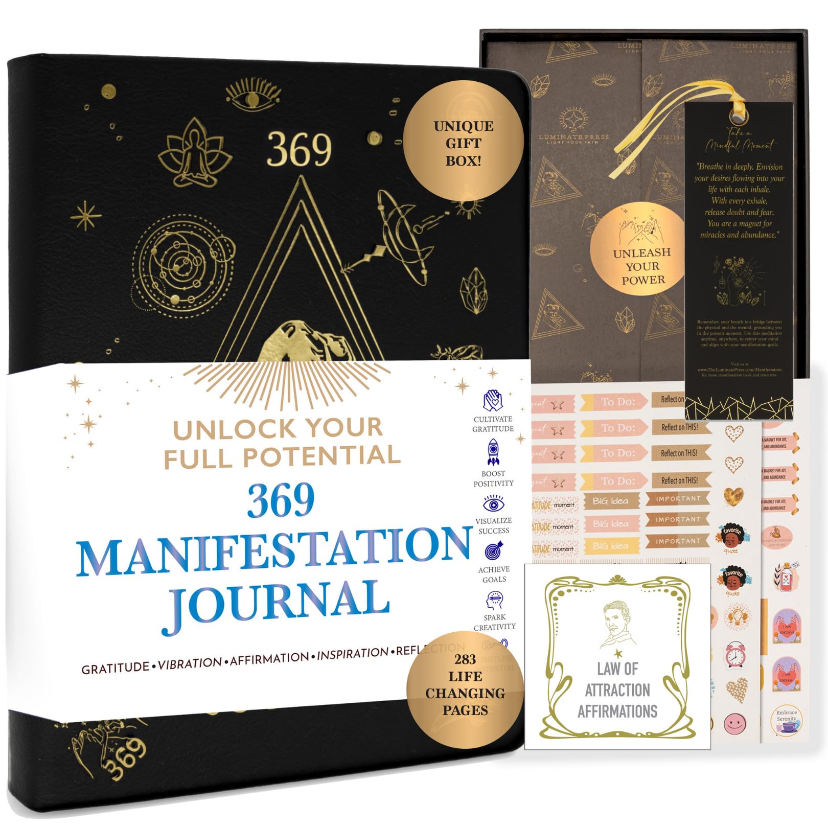 The Ultimate 369 Manifestation Journal - Transformative Law of Attraction Book to Unlock Your Limitless Potential - Presented in Luxurious Gift-Ready Packaging