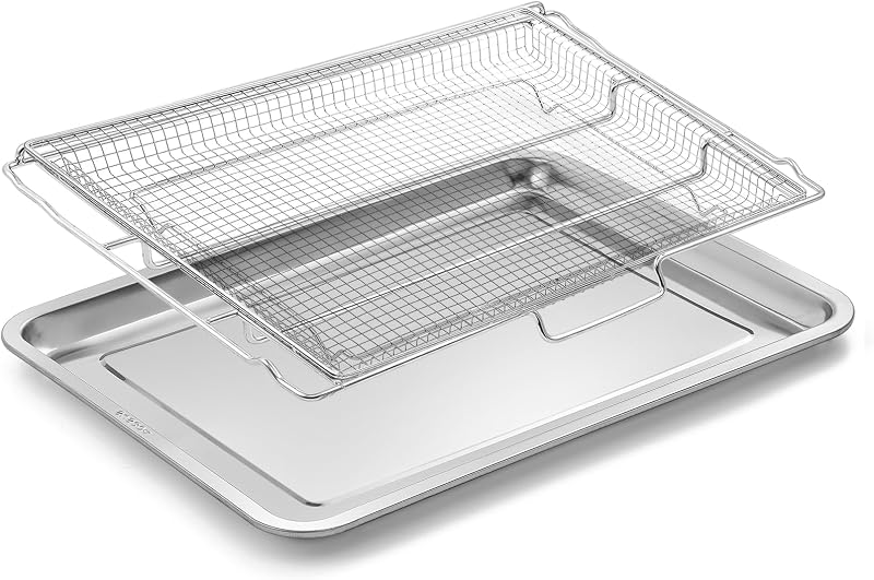 AFT27FRIG Air Fryer Tray Replacement Parts for Frigidaire Ready Cook 27" Air Fry Tray Air Fryer Basket FCWS2727AS Air Fryer Rack 304 Stainless Steel Electric Stove Range Wall Oven Shelf Rack 1 Pack
