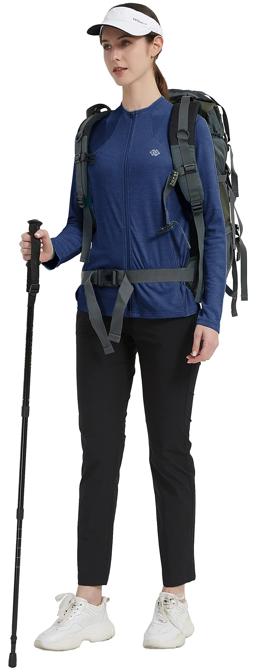 MoFiz Giacca Sportiva Donna Leggera Felpa da Corsa a Manica Lunga Zip Intera Top senza Cappuccio con Tasche