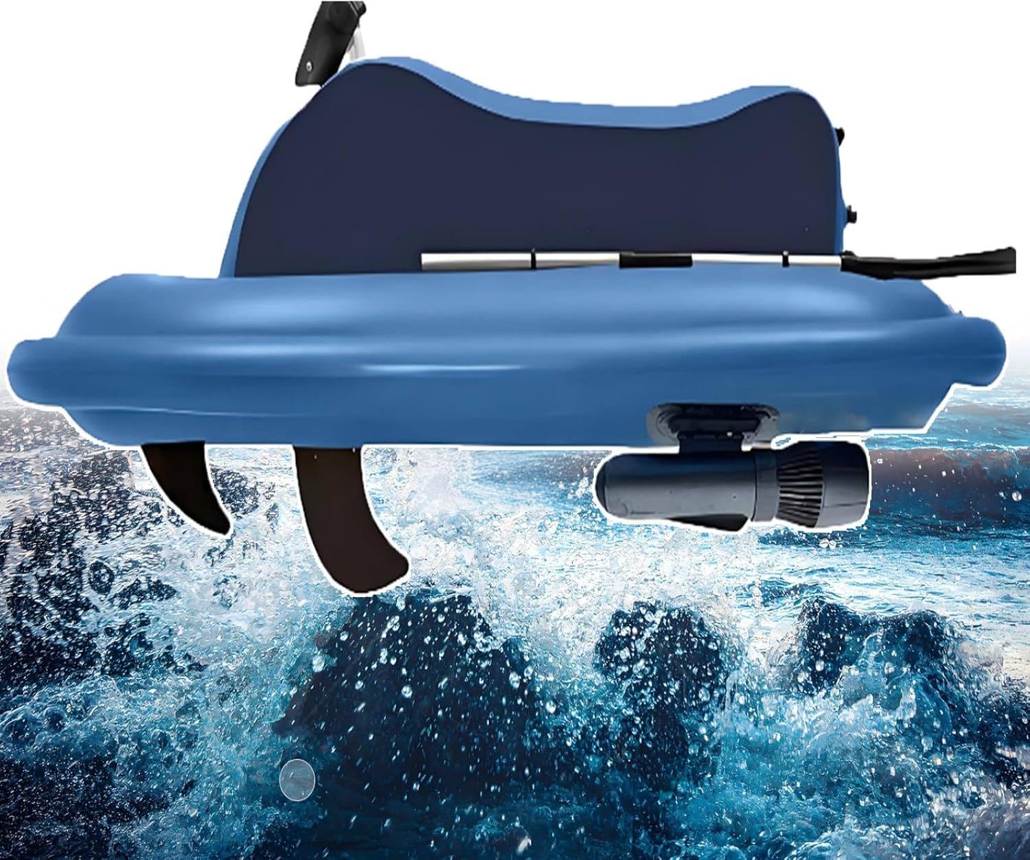 Bateau à Réaction Gonflable, Bateau à Moteur électrique, Jet Ski, Kayak 500 W, Moteur électrique, Sup, Scooter sous-Marin Motorisé pour Adultes Et Enfants Blue-500W16000mAh
