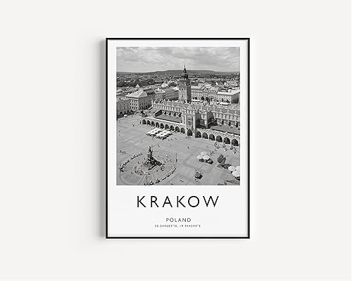 Miniatura 2 de Impresión de viaje de Cracovia, póster de viaje de Cracovia, impresión de Tavel de Polonia, arte de viaje, decoración de viajes, impresión en blanco