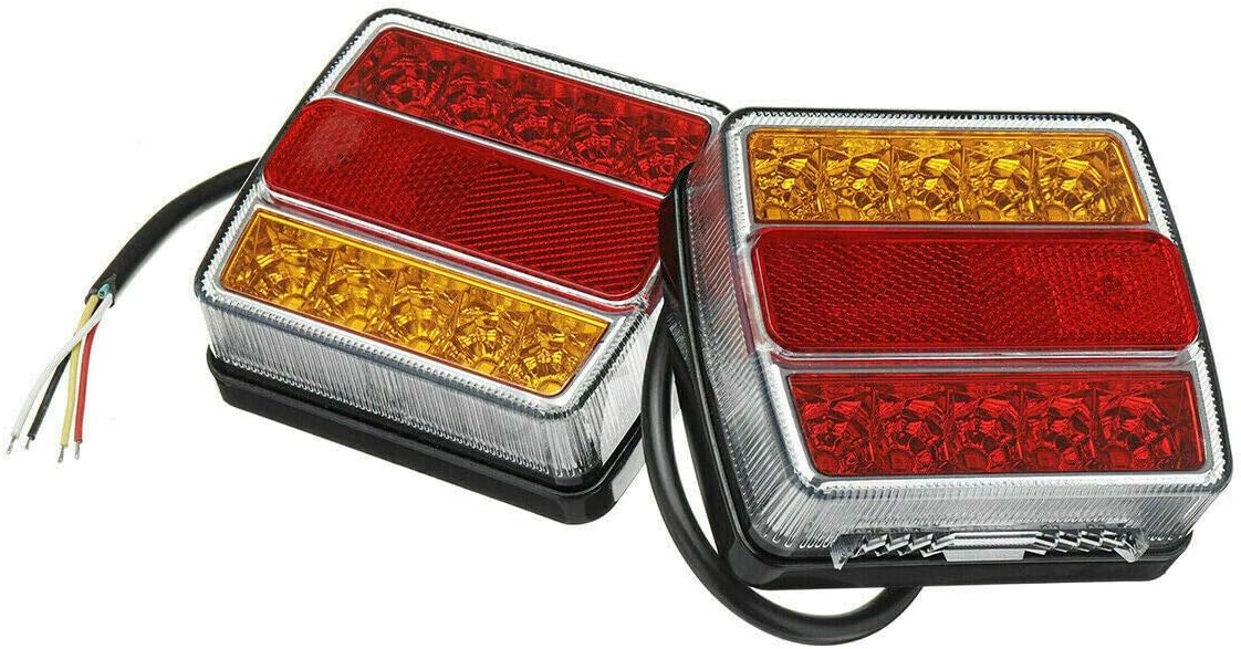 2x Turn Signal Brake Indicator 16LED Stop Tail Lights Caravan Truck Trailer Lamp