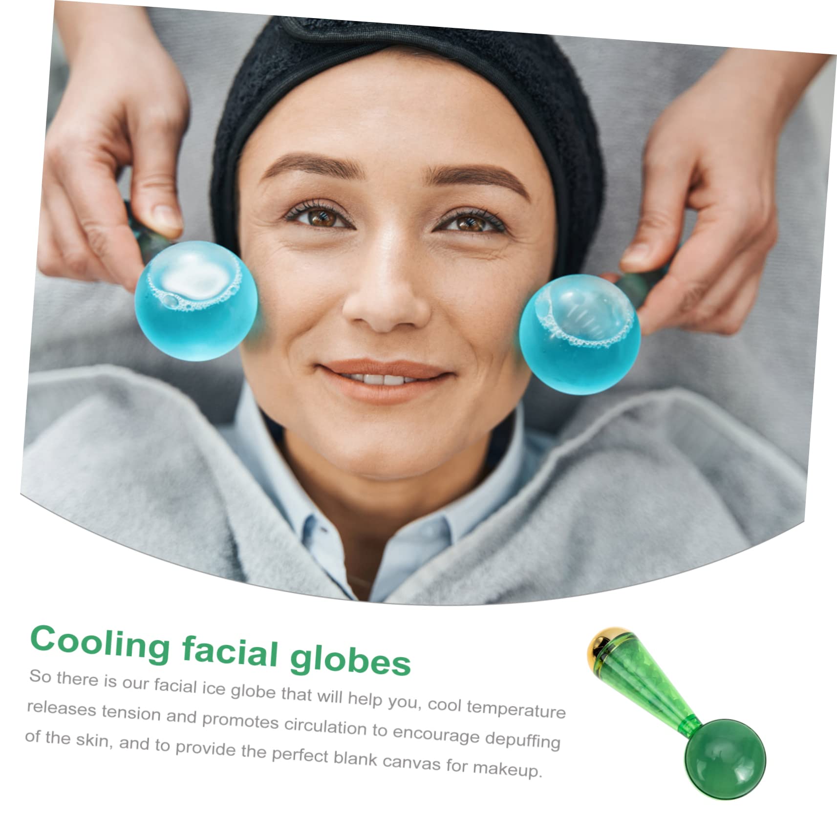 Ice Globe Beauty Gesichtsroller Eiskugel Kühle Massagekugel fürs Gesicht Handlich Hautschonend für Augen Hautpflege Zuhause und Unterwegs