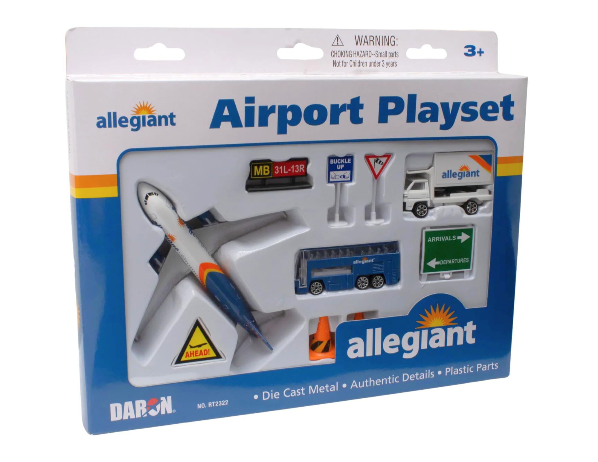 Amazon.com: Daron Allegiant Airlines 8-Piece Airport Playset Die